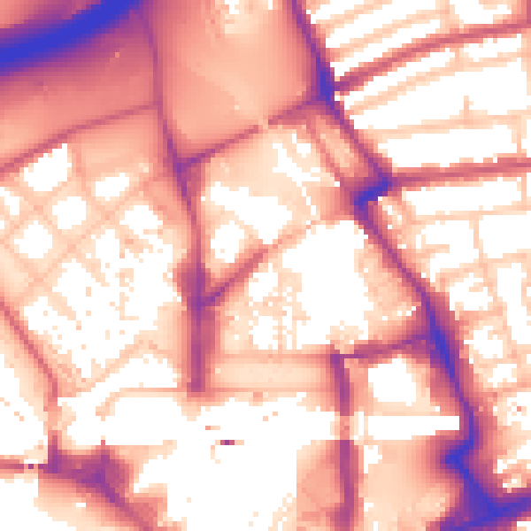 Daytime road noise heatmap for E20 1AL