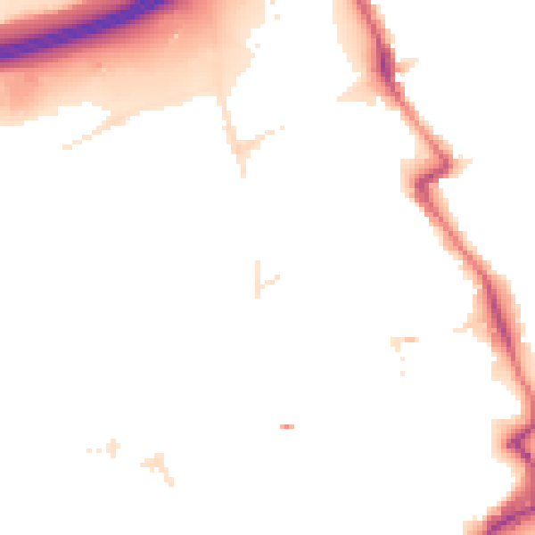 Night-time road noise heatmap for E20 1AN