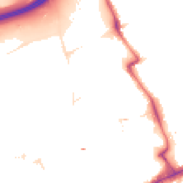 Night-time road noise heatmap for E20 1AR