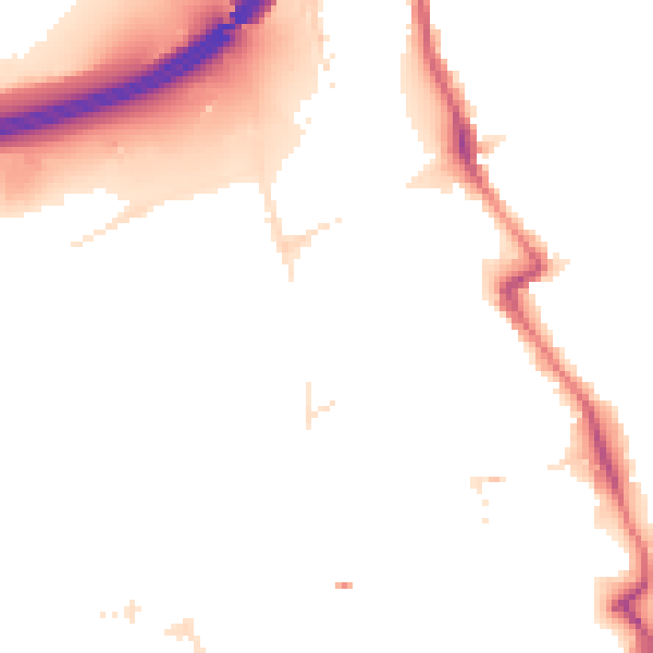 Night-time road noise heatmap for E20 1AW
