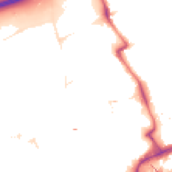 Night-time road noise heatmap for E20 1AY