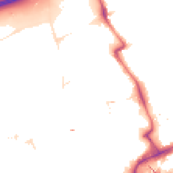Night-time road noise heatmap for E20 1AZ