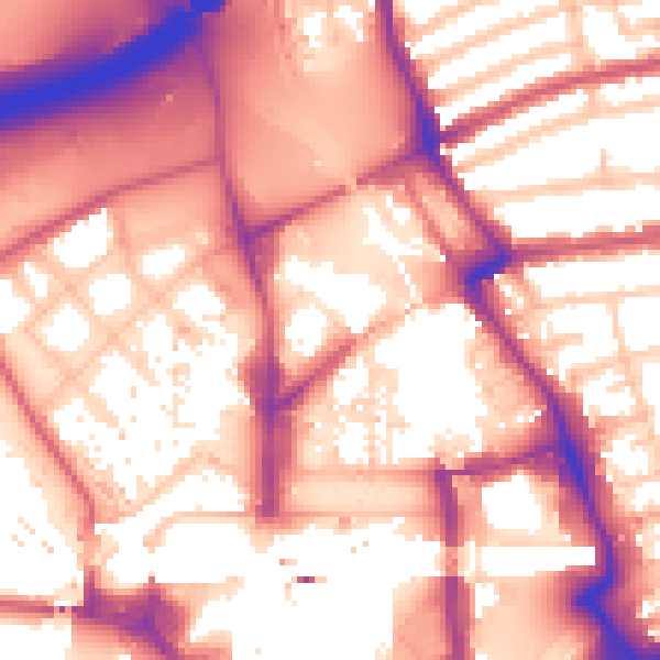 Daytime road noise heatmap for E20 1BA