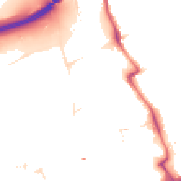 Night-time road noise heatmap for E20 1BA