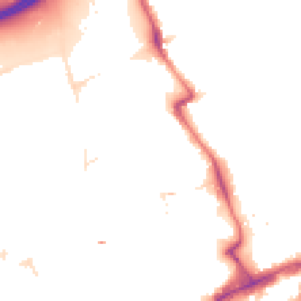 Night-time road noise heatmap for E20 1BE