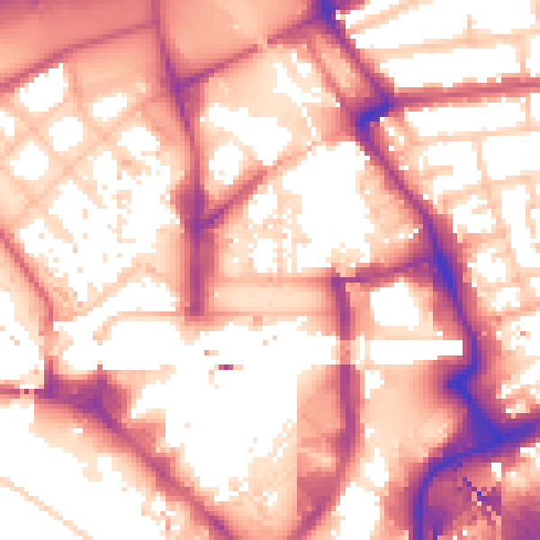 Daytime road noise heatmap for E20 1BH