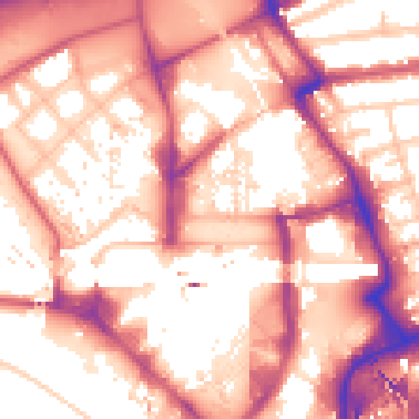 Daytime road noise heatmap for E20 1BL