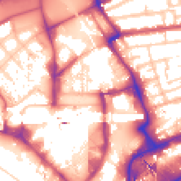 Daytime road noise heatmap for E20 1BP