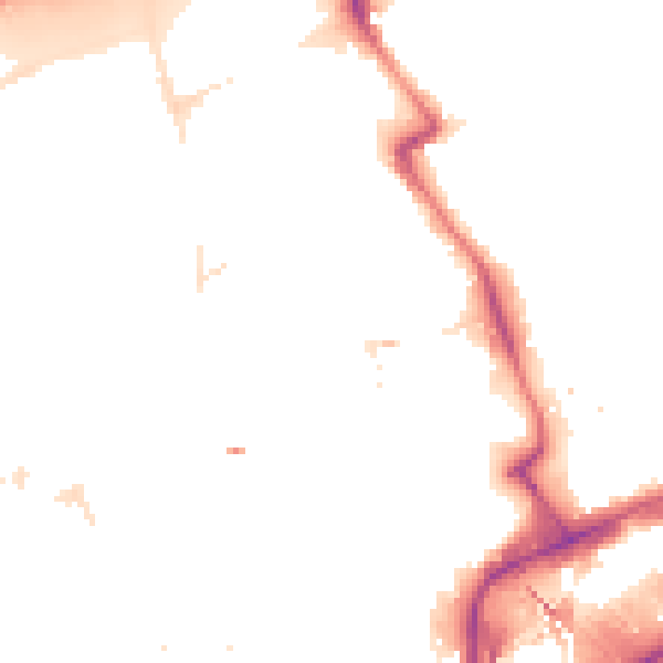 Night-time road noise heatmap for E20 1BP