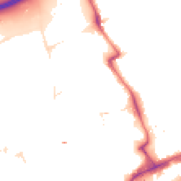Night-time road noise heatmap for E20 1BU