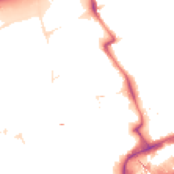 Night-time road noise heatmap for E20 1BW