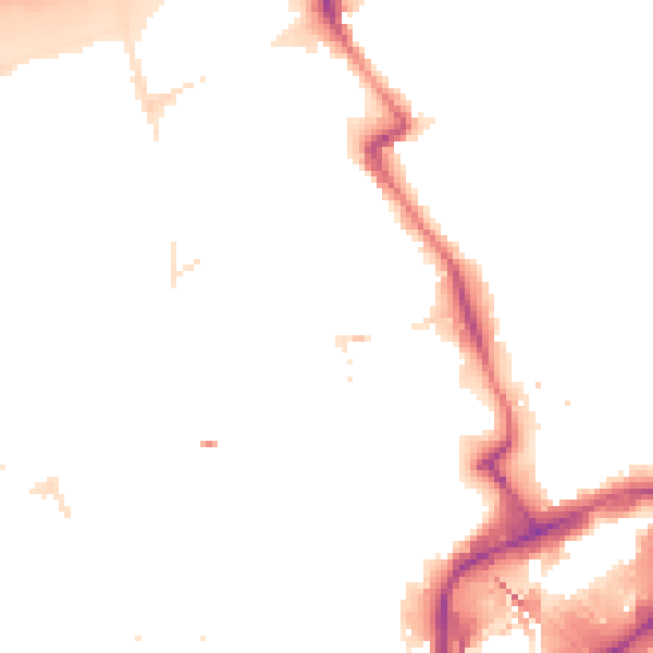 Night-time road noise heatmap for E20 1BY