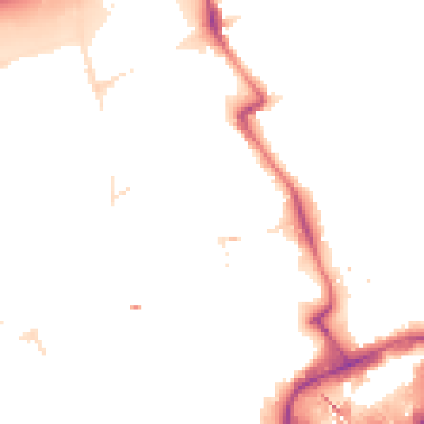 Night-time road noise heatmap for E20 1BZ