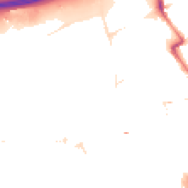 Night-time road noise heatmap for E20 1DD