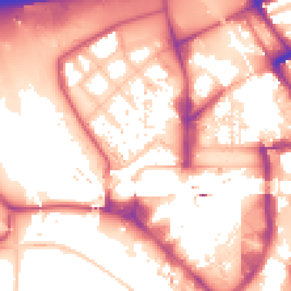 Daytime road noise heatmap for E20 1DE