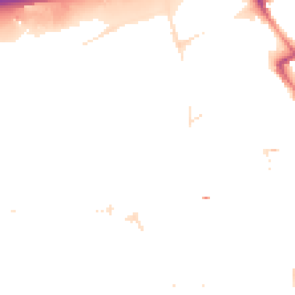 Night-time road noise heatmap for E20 1DE