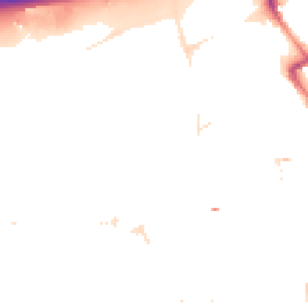 Night-time road noise heatmap for E20 1DF