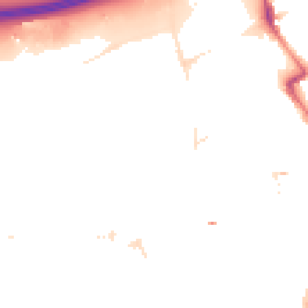 Night-time road noise heatmap for E20 1DG