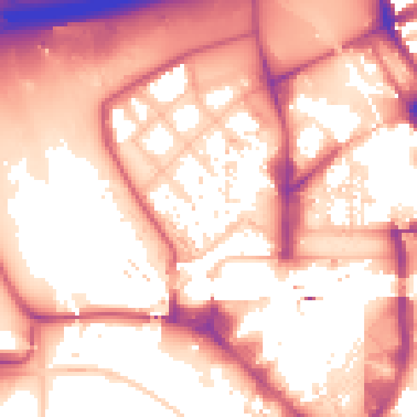 Daytime road noise heatmap for E20 1DN