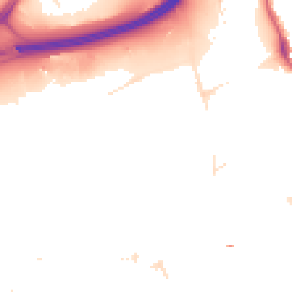 Night-time road noise heatmap for E20 1DY