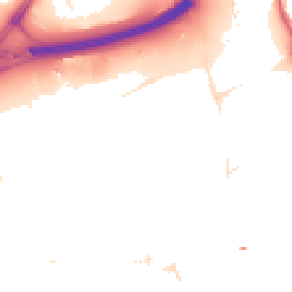 Night-time road noise heatmap for E20 1HE