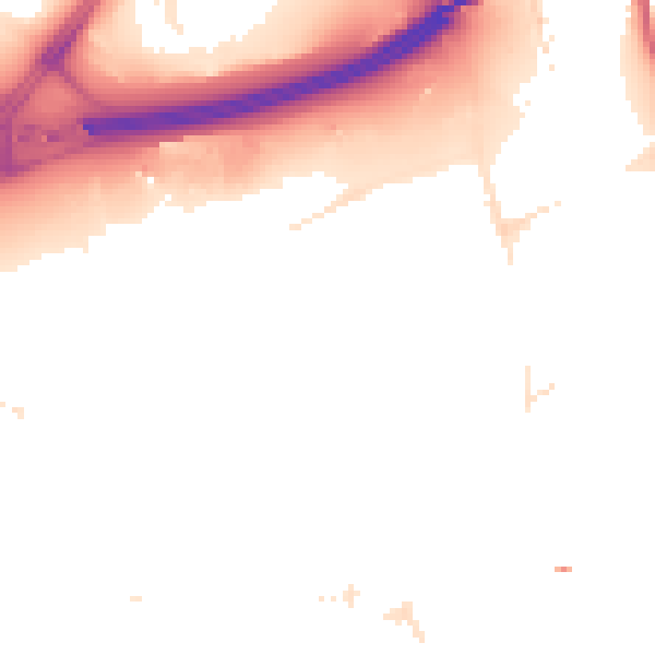Night-time road noise heatmap for E20 1HF