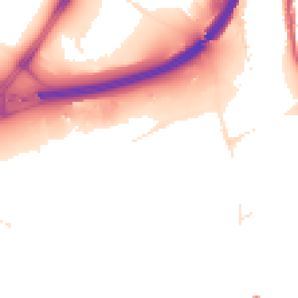 Night-time road noise heatmap for E20 1HP