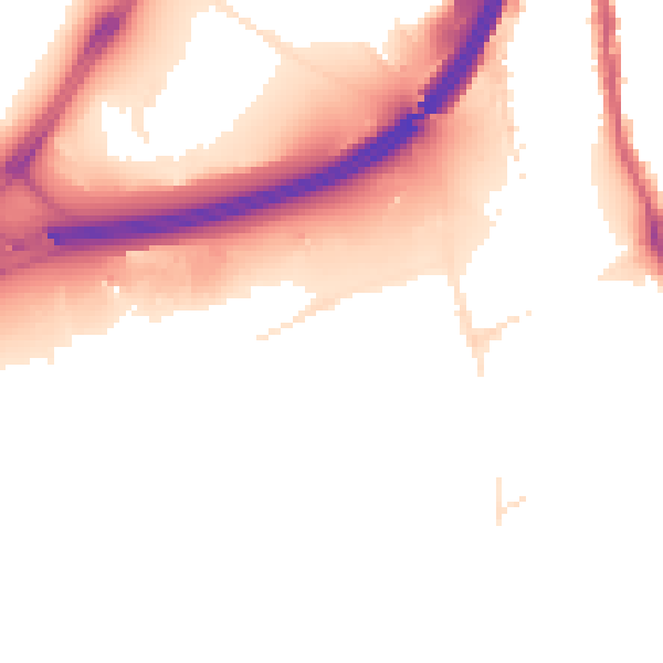 Night-time road noise heatmap for E20 1HQ