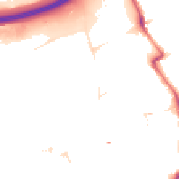 Night-time road noise heatmap for E20 1JL