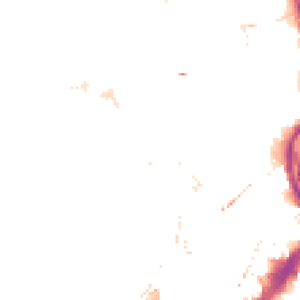 Night-time road noise heatmap for E20 1JN