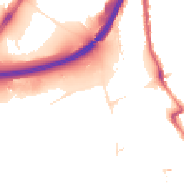 Night-time road noise heatmap for E20 1LR