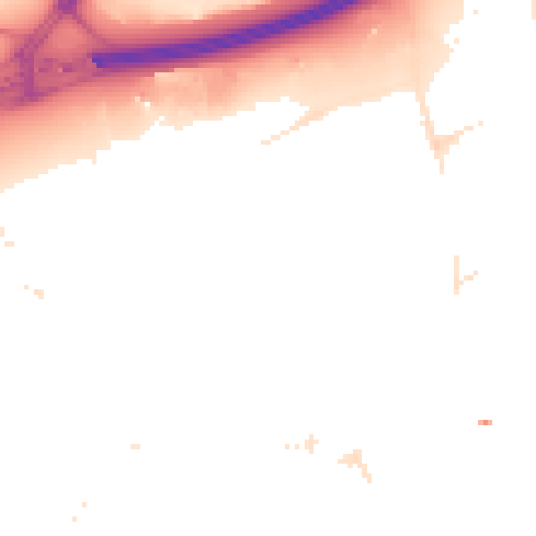 Night-time road noise heatmap for E20 1PF