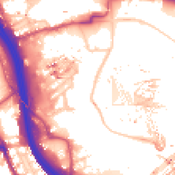 Daytime road noise heatmap for E20 2AA