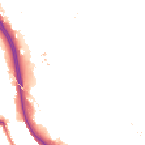 Night-time road noise heatmap for E20 2AA