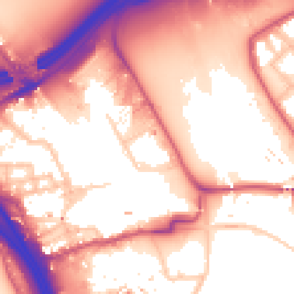 Daytime road noise heatmap for E20 3AJ