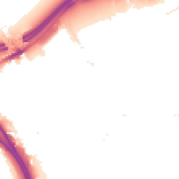 Night-time road noise heatmap for E20 3AJ