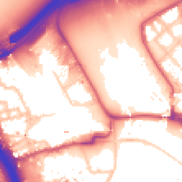 Daytime road noise heatmap for E20 3AN
