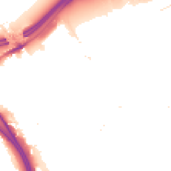 Night-time road noise heatmap for E20 3AS