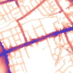 Daytime road noise heatmap for E3 2AJ