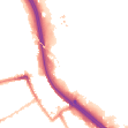 Night-time road noise heatmap for E3 2AL