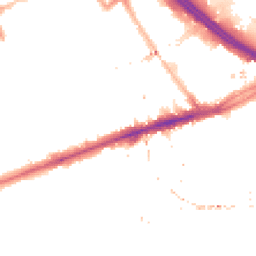 Night-time road noise heatmap for E3 2AN