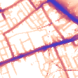 Daytime road noise heatmap for E3 2AQ