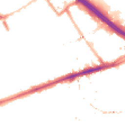 Night-time road noise heatmap for E3 2AQ