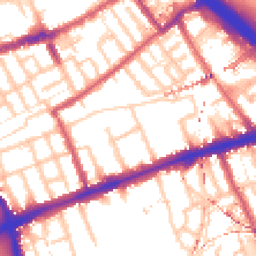 Daytime road noise heatmap for E3 2AU