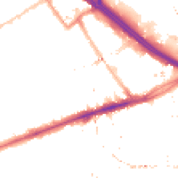 Night-time road noise heatmap for E3 2AX
