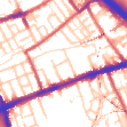 Daytime road noise heatmap for E3 2AY