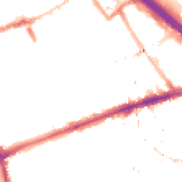 Night-time road noise heatmap for E3 2AZ