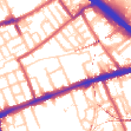Daytime road noise heatmap for E3 2BB