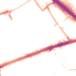 Night-time road noise heatmap for E3 2BB