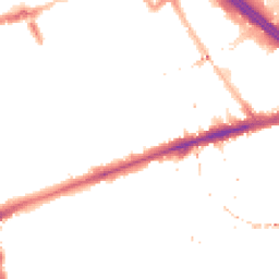 Night-time road noise heatmap for E3 2BE